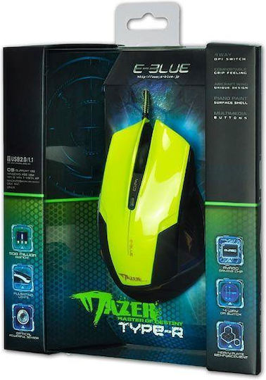 E-Blue Mazer R Gaming Gaming Maus Gelb