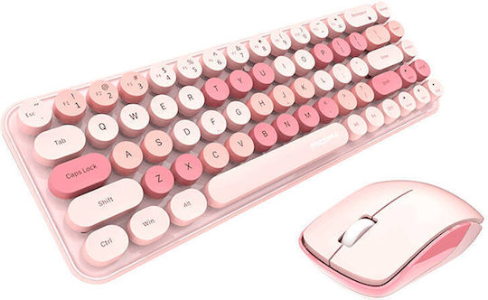 Mofii iBean Pro Wireless Keyboard & Mouse Set English US Pink