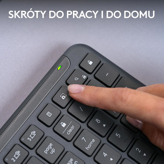Logitech Signature Slim Ασύρματο Πληκτρολόγιο Αγγλικό US Γκρι