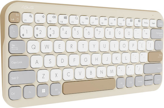 Asus Marshmallow KW100 Fără fir Bluetooth Doar tastatura Engleză US Oat Milk