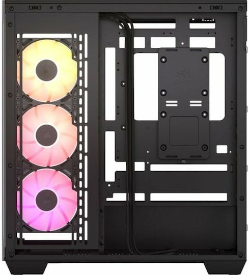 Corsair 3500X ARGB Gaming Midi-Turm Computergehäuse mit Seitenfenster Schwarz