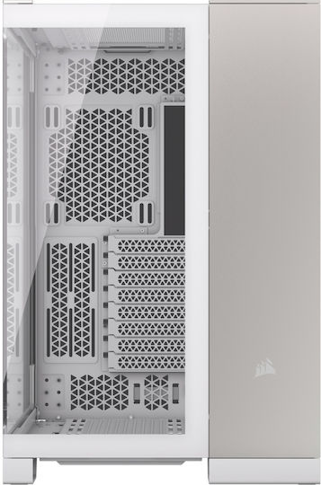 Corsair 6500X Гейминг Midi Tower Компютърна кутия със странично прозорче White/Grey Satin