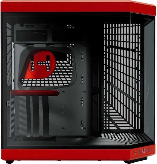 HYTE Y70 Gaming Midi Tower Computer Case with Side Window Black Cherry