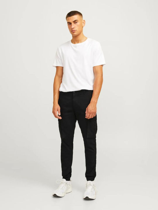 Jack & Jones Ανδρικό Παντελόνι σε Slim Εφαρμογή Μαύρο