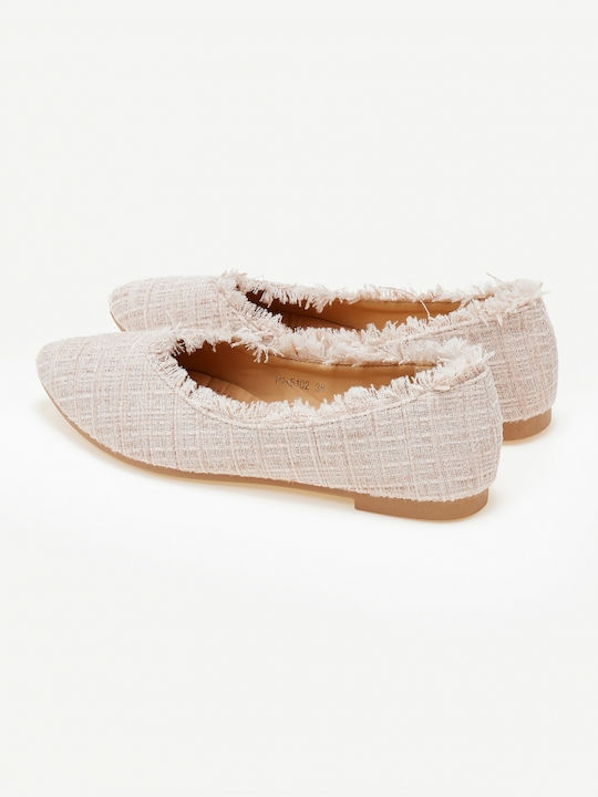 Women's Beige Ballerina Shoes