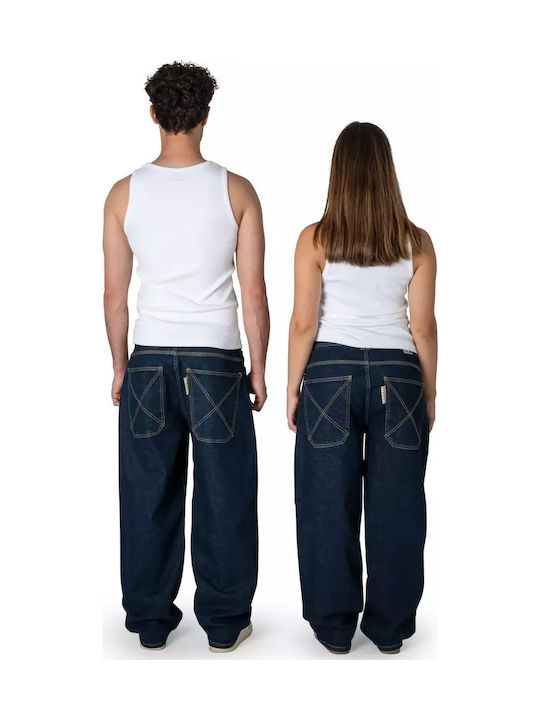 Ανδρικό Παντελόνι Τζιν με Slim Baggy Εφαρμογή Indigo Blue