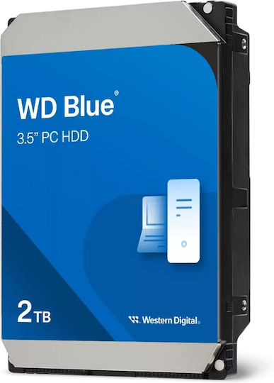 Western Digital Blue CMR 2TB HDD Hard Drive 3.5" SATA III 5400rpm with 64MB Cache for Recorder WD20EARZ