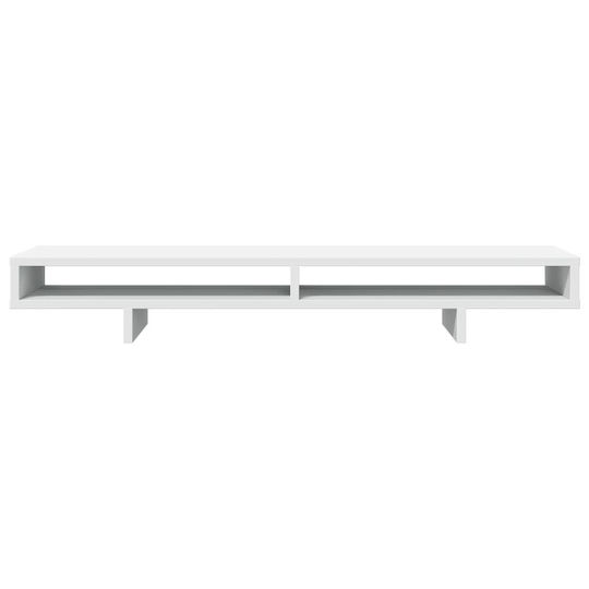vidaXL Tabletop Suport pentru 2 Monitoare 100x27x15 cm din lemn prelucrat Albă (854751)