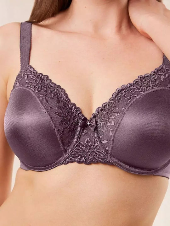 Ladyform Soft W X Minimizer Minimizer Bra Underwire Aubergine