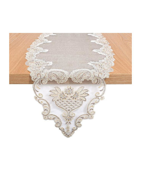 Fylliana Tablecloth Linen Coffee 150x40cm