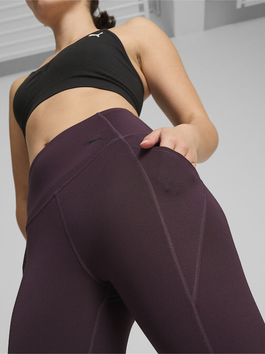 Forever Training Women's Cropped High Waist Brown Leggings