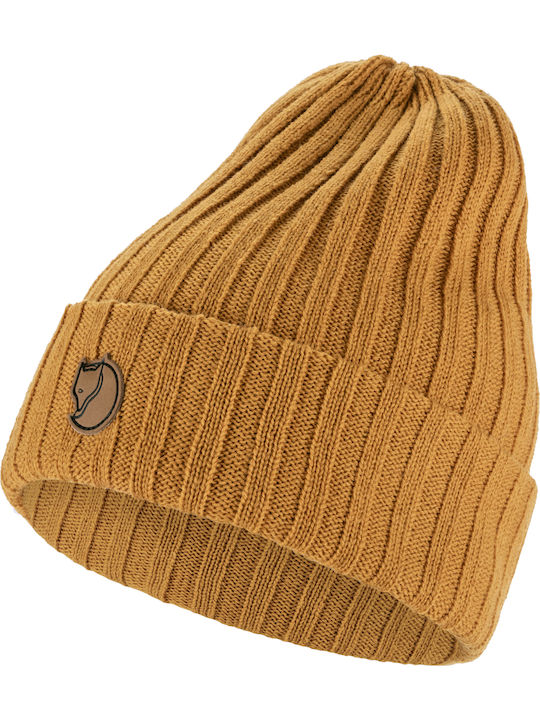 Byron Beanie Γυναικείος Σκούφος με Rib Πλέξη σε Κίτρινο χρώμα