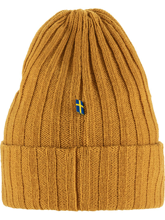 Byron Beanie Γυναικείος Σκούφος με Rib Πλέξη σε Κίτρινο χρώμα