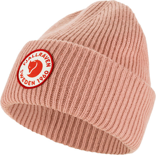 1960 Logo Beanie Beanie with Rib Knit in Pink color