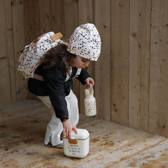 Elodie Details Dalmatian Dots Неръждаема Стомана Детска Бутилка За Вода С Изскачаща Капачка Non Spill Бежов 350ml