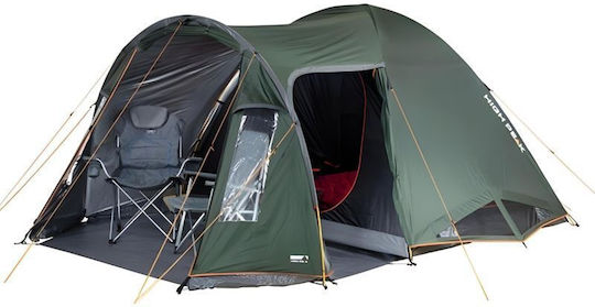 High Peak Tessin Camping Tent Tunnel Green 4 Seasons for 4 People 290x170cm