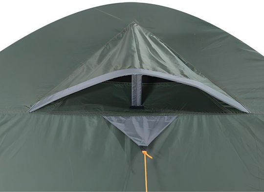 High Peak Kira Camping Tent Tunnel Mountaineering Green with Double Cloth 4 Seasons for 3 People Waterproof 3000mm 365x180x120cm