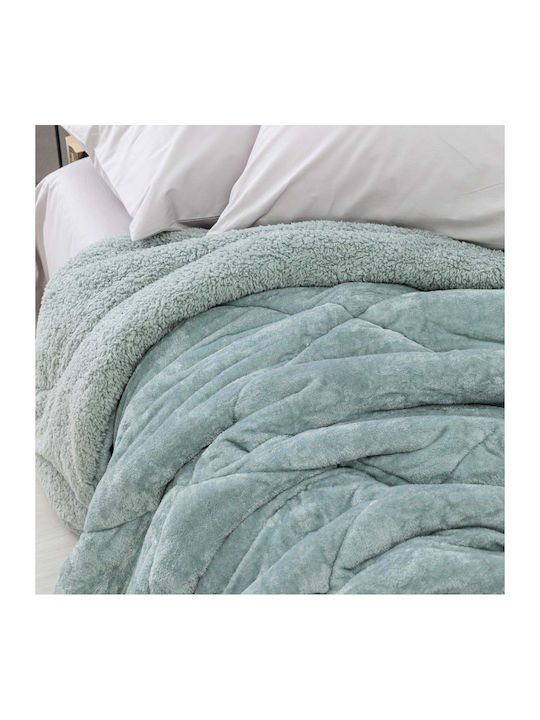 Borea Duvet Cover Single 160x220cm Cozy Bay Leaf Mint