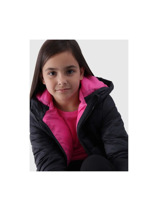 4F Kids Sports Jacket with Hood Black