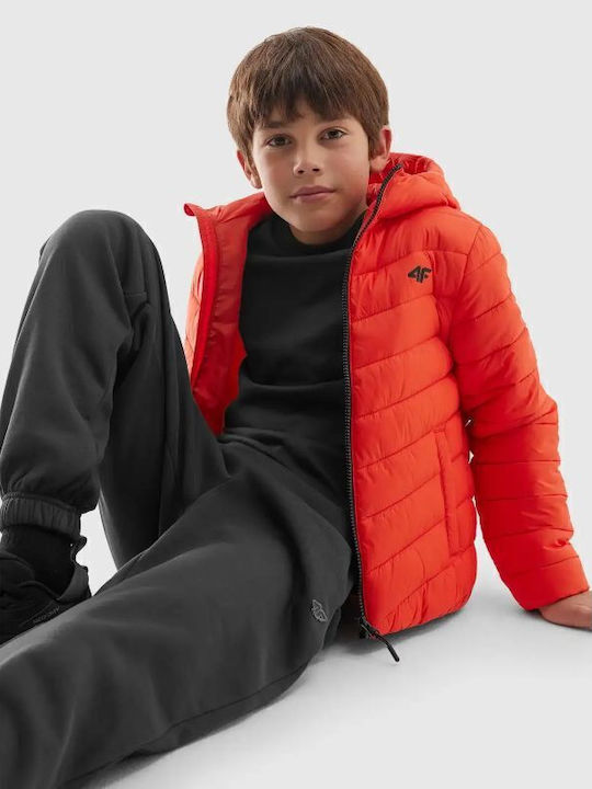 Kinder Sportjacke mit Kapuze Rot