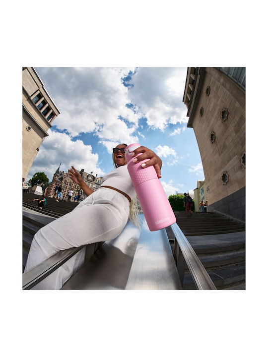 Kambukka Elton Insulated Bottle Αθλητικό Παγούρι Ανοξείδωτο 1000ml Ροζ