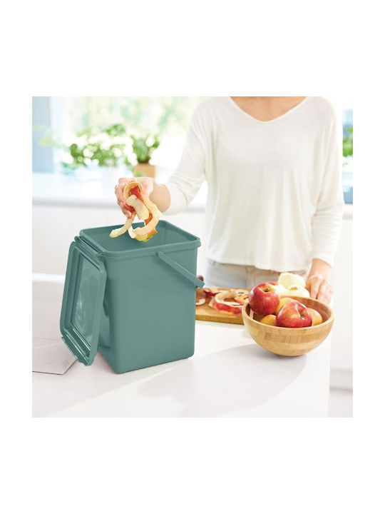 9l Compost Bucket Carbon Filter Bio Mistletoe Green