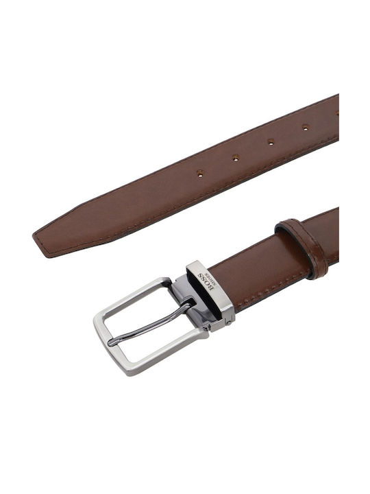 Boss Shoes Men's Leather Belt Brown