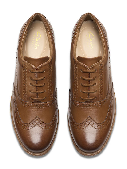 Havisham Oak Tan Leather Women's Leather Oxford Shoes Tabac Brown