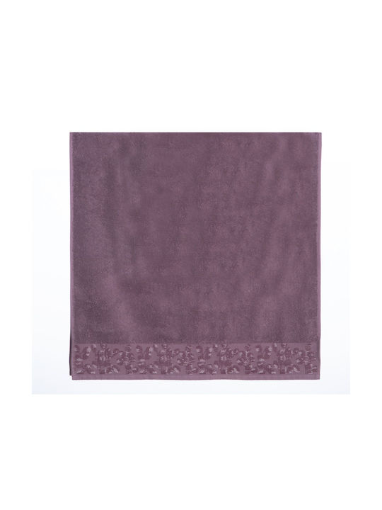 Nef-Nef Homeware 3pc Bath Towel Set Odete 70xcm. Purple Weight 500gr/m²