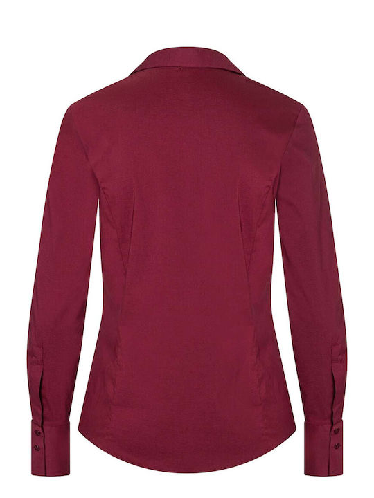 MORE & MORE Women's Long Sleeve Shirt Bordeaux