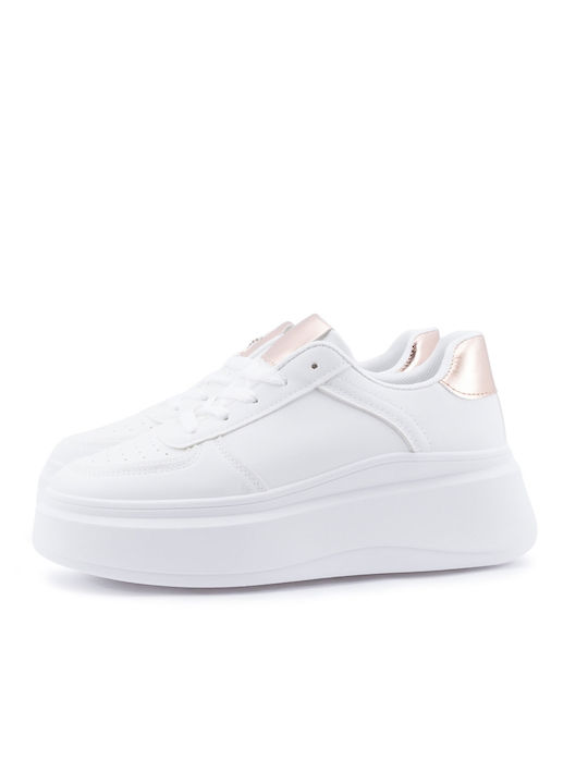 Love4shoes Damen Sneakers Weiß