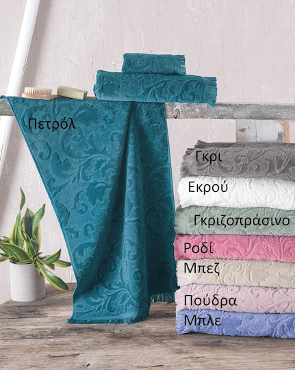 Rythmos Σετ Πετσέτες Μπάνιου 3τμχ Sienna Γκρί Βάρους 480gr/m²