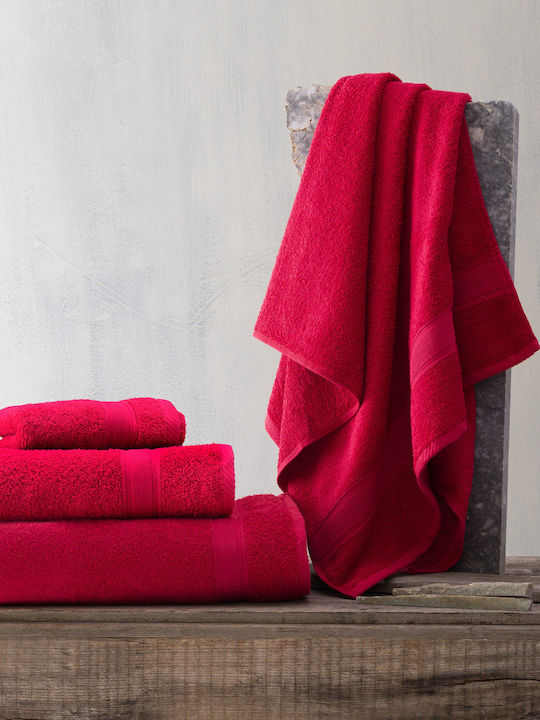 Rythmos Hand Towel Ilussion 30x50cm. Cherry Weight 480gr/m²