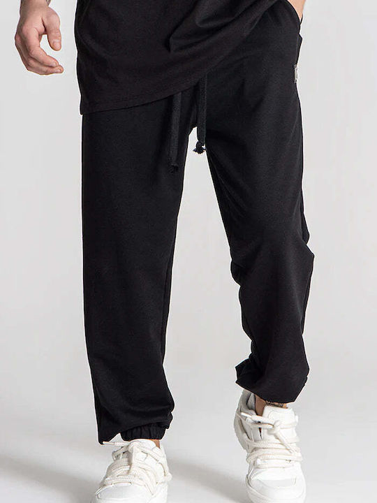 Gianni Kavanagh Men's Fleece Sweatpants with Rubber Black