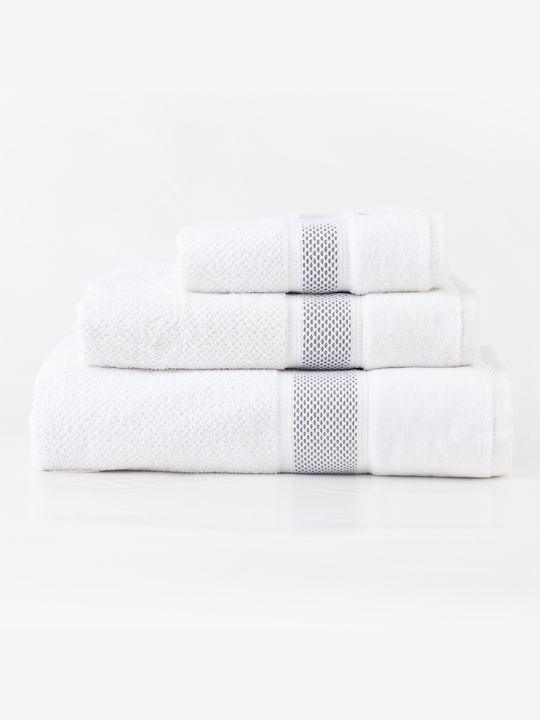 Borea Bath Towel Lava 90x150cm. White Weight 550gr/m²