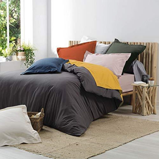 Douceur d'Intérieur Elektrische Gitarren Großes Doppelbett 240x220 Percaline Ochre