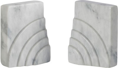 Stone Bookend in White Color 5x14x11cm.