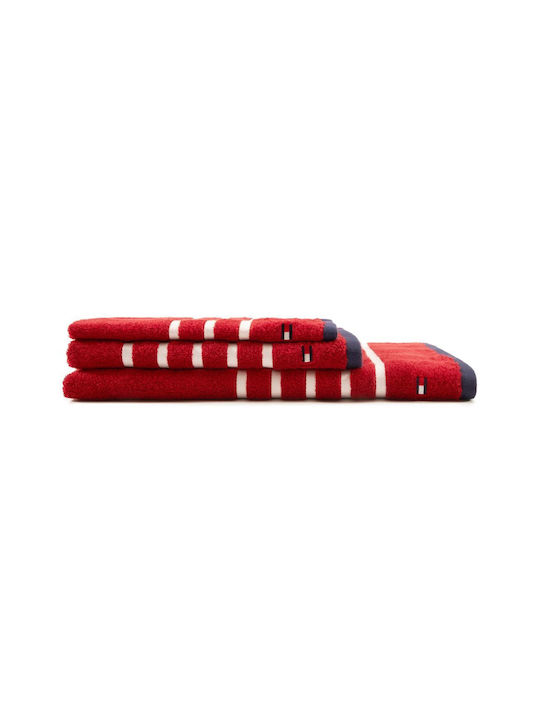 Tommy Hilfiger Hand Towel Cape Cod 40x60cm Red Weight 500gr/m²