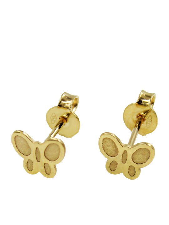 Roloi Kaliamanis Cercei Fetite Studs Fluturi Din Aur 14K