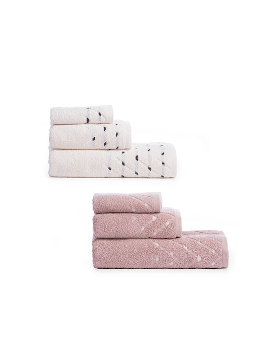 Nef-Nef Homeware Πετσέτα Χεριών Cheville 30x50εκ. Ecru Βάρους 500gr/m²