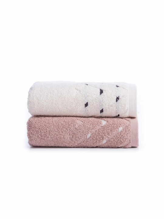 Nef-Nef Homeware Πετσέτα Σώματος Cheville 70x140εκ. Ecru Βάρους 500gr/m²