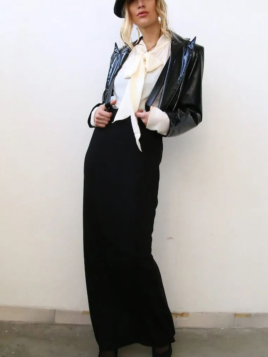 moqette petra Pencil Maxi Skirt in Black color