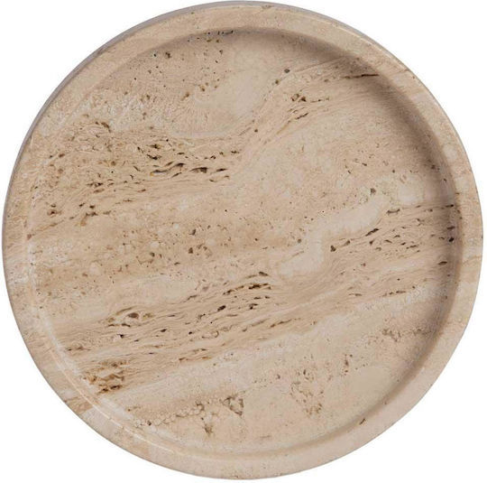 Andrea House Μαρμάρινος Δίσκος Travertine Ø20