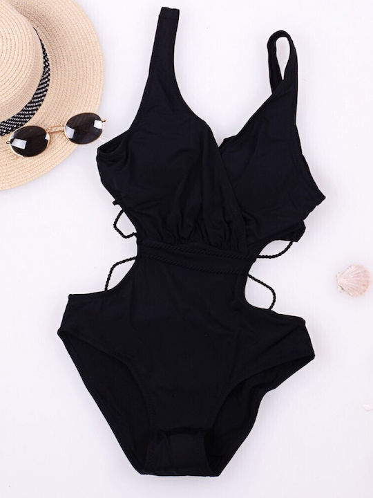 Sushi's Closet One-Piece Swimsuit with Open Back Black