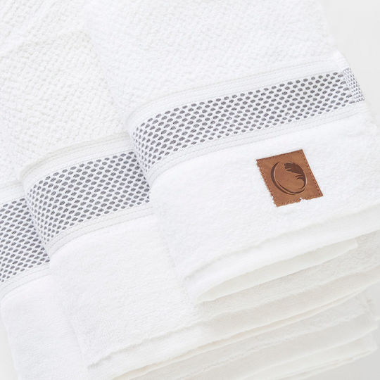 Borea Hand Towel Lava 30x50cm White Weight 550gr/m²