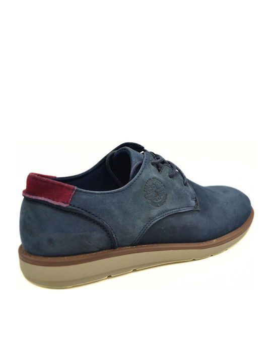 Leder Herren Freizeitschuhe Blau
