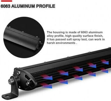 Bară LED Auto 54W Super Slim 35 mm 12/24V 4590 Lumeni 20"/51cm Spot Beam B18-54W