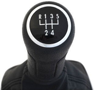 Buton schimbător de viteze cu manșon pentru Volkswagen Polo Negru 2006-2009