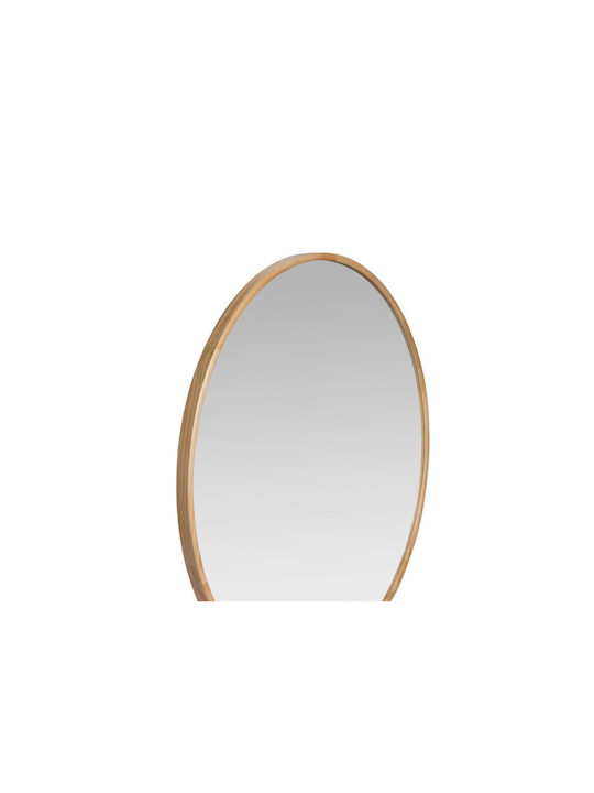 Wall Mirror Pine Wood Ah-ax24105 80cm Natural Andrea House Wood Glass