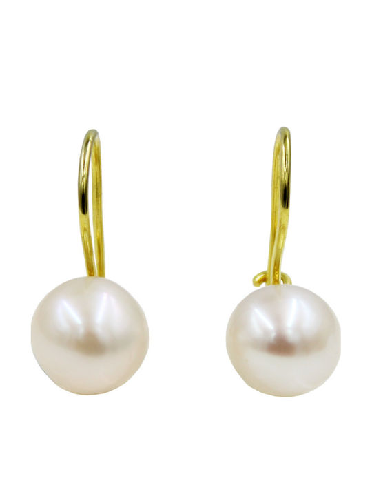 Roloi Kaliamanis Ohrringe aus Gold 14K mit Perlen Roloi Kaliamanis Ohrringe aus Gold 14K mit Perlen
